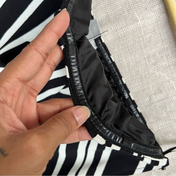 SOLD ❌ Black White Striped Strapless Jumpsuit - Picture 7 of 13